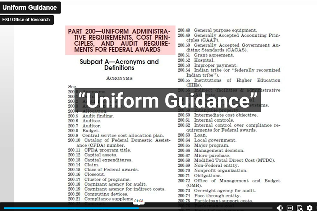 Uniform Guidance